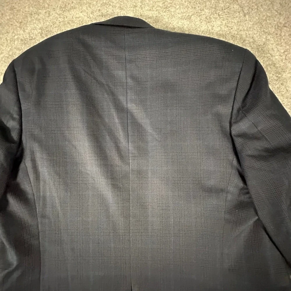 Lauren Ralph Lauren Blazer Mens 40R Blue Plaid Two Button Wool Blend